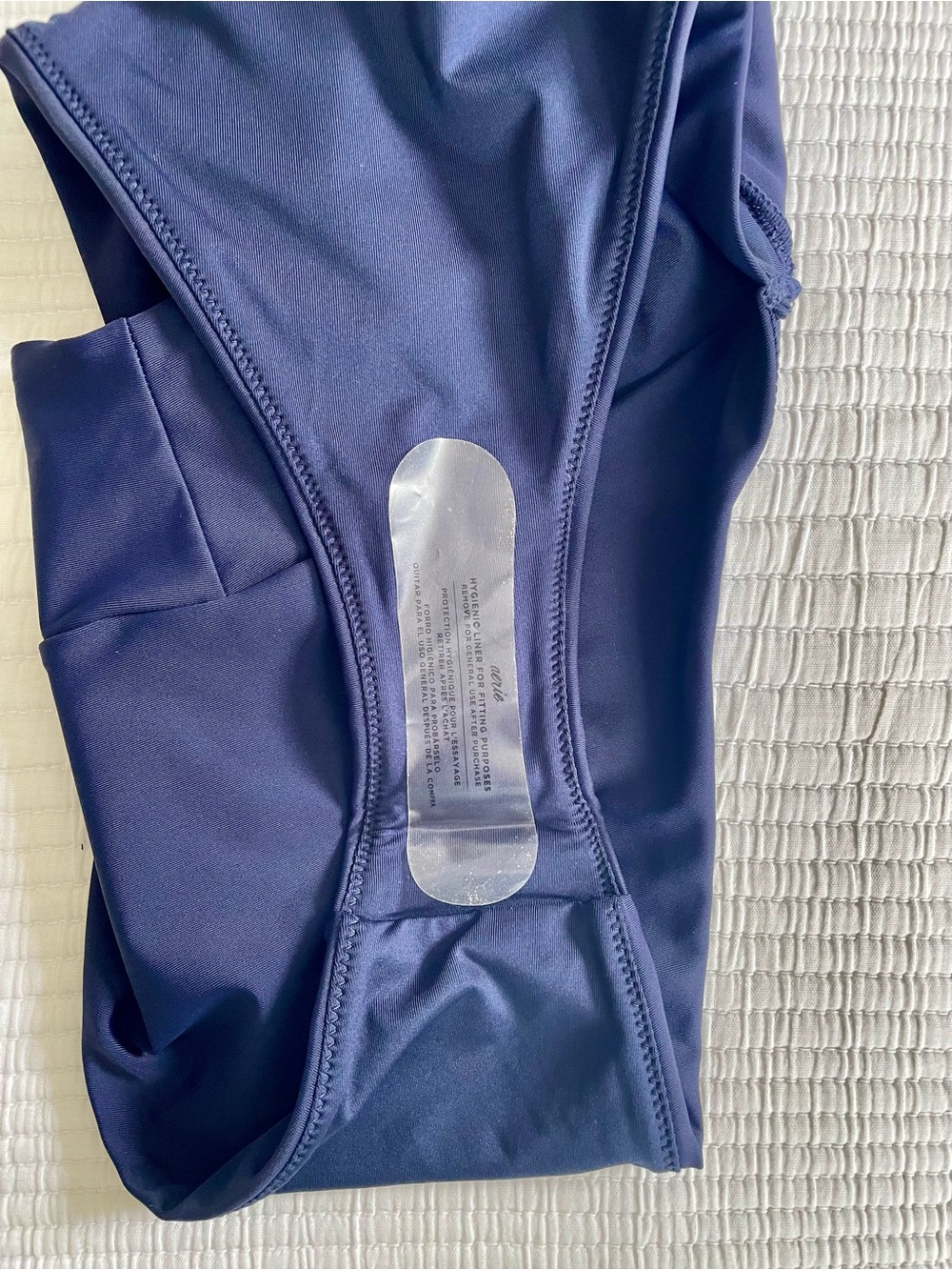 aerie Navy High Waisted High Cut Cheeky Bikini Bottom NWT - Picture 4 of 4